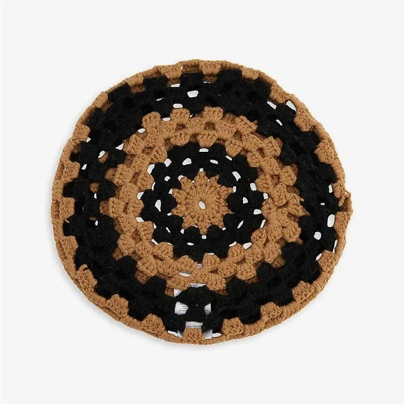 Ganni Lambswool Crochet Beret - Picture 2 of 7